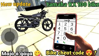 Yamahaa RX 100 Bike cheat code  indian bike driving 3d 😍 [upl. by Sexton628]