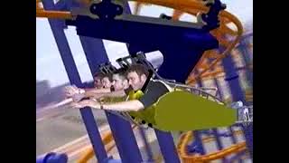 Flying Coaster  Elitch Gardens Promotional Video 2002 [upl. by Danell]