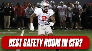 Talking Caleb Downs Lathan Ransom and rest of Buckeyes safety room  Ohio State football [upl. by Ahsitul535]