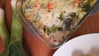 Recette  Gratin de poireaux et saumon fumé [upl. by Abbottson658]