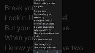 Savage love lyrics [upl. by Atilol]