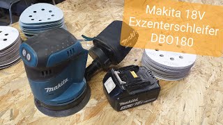 Makita 18V AkkuExzenterschleifer DBO180  Produkttest  product review [upl. by Irroc891]