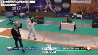 FE M E Individual Bogota COL Grand Prix 2017 T32 16 yellow GLAZKOV RUS vs HEINZER SUI [upl. by Alvis]