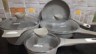 Independent Review about Carote Granite Cookware Set [upl. by Ardnod]