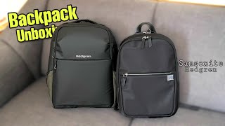 Samsonite amp Hedgren Backpack Unboxing I What Fits Inside [upl. by Carper423]