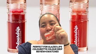 PERFECT FOR GLAZED LIPS Colourette Colourdrip ReviewSwatches [upl. by Schuyler]