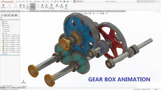 How to make animation of gear box assembly in solidworks design 2023 solidworks [upl. by Aicelef]