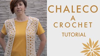 CÓMO hacer CHALECO a CROCHET para mujer paso a paso [upl. by Nahgeam]