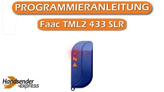 Wie programmiert man eine Fernbedienung Faac TML2 433 SLR [upl. by Birch]