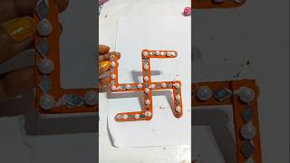 DIY Ice cream stick Swastik craft idea for kid viralshort youtuber shortfeed kidcraft [upl. by Elleirua766]