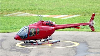 🚁 Bell 505 Jet Ranger X  Helicopter GEIMS  Landing Startup and Takeoff at Nancy Essey Airport 🚁 [upl. by Kissee]