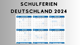 Schulferien Deutschland 2024 [upl. by Us102]