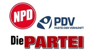 NPD Die Partei amp PdV  Kleine Parteien in fast fünf Minuten [upl. by Eenehs]