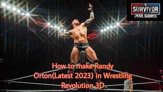 How to make Randy Orton in Wrestling Revolution 3D  WR3D Best Ever [upl. by Fogg]