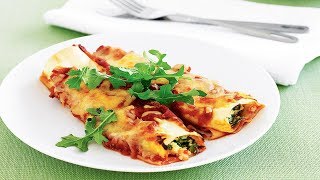 Spinach and Ricotta Cannelloni  How to make Spinach and Ricotta Cannelloni Complete Recipe [upl. by Zerla]