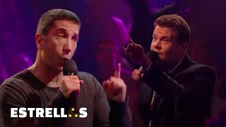 Batalla de rap entre David Schwimmer y James corden [upl. by Eenahpets]