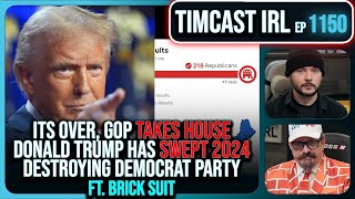 GOP WINS HOUSE Decision Desk CALLS IT Trump SWEPT 2024 NUKING Democrats wBrick Suit  Timcast IRL [upl. by Ledoux]