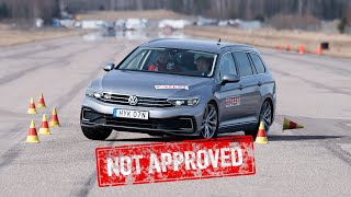 Volkswagen Passat GTE fails the moose test [upl. by Oaks]