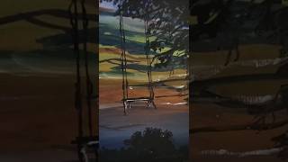 A peaceful swing at sunset music love arijitsingh song painting newsong acryliclandscape [upl. by Suhail42]