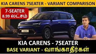 Budget 7 Seater car  Kia Carens  Variant Comparison  Budget 7 Seater Car  Wheels on review [upl. by Aihsemek]