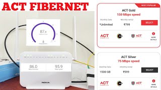 Act fibernet installation  Plans amp review  WORTH IT 150 Kbps OMG  Speed test Tamil [upl. by Ginger797]