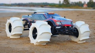 NEW 3D Printed RC Car Tires  Driving on Water [upl. by Nagam137]