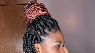 Super Detailed Beginner Friendly DIY Knotted Jumbo Box Braids Fall 🍁🍂 Protective Hairstyle [upl. by Cherie201]