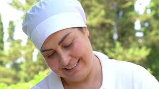 Today at La Vialla Erika prepares bread gnocchi with anchovies and cherry tomatoes for lunch [upl. by Aliekat123]