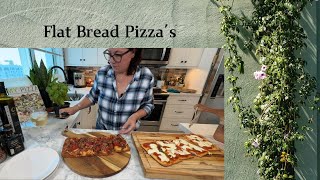 Flatbread Pizza A meat lovers amp margherita [upl. by Pucida]