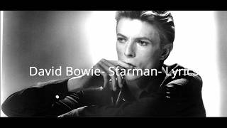 David Bowie Starman Lyrics [upl. by Lhary754]