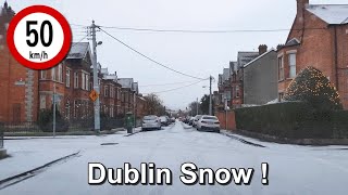 Driving Through Dublin on a Snowy January Morning [upl. by Cassandry]