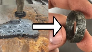 Making Meteorite Rings With A 60002 PSI Waterjet  DIY [upl. by Furlong822]