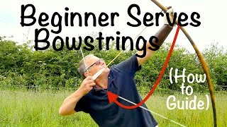 How to Centre Serve a Longbow String Beginner serves bowstrings How to do it guide [upl. by Encratia60]