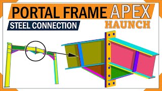 Understanding the steel connection  Haunch moment connection  steel connections  3D animation [upl. by Berl]