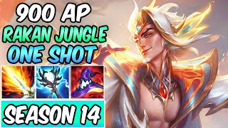 S 900 AP RAKAN JUNGLE SEASON 14 ONESHOT GAMEPLAY  New Build amp Runes  League of Legends [upl. by Ailecnarf]