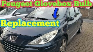 How To Change Glovebox Bulb On Peugeot [upl. by Ahsea759]