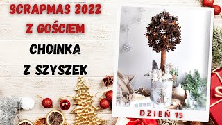 Drzewko z szyszek Scrapmas 2022 Dzień 15 Home decor [upl. by Rollet]