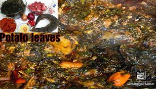 How to cook sierra leone potato leaveGuinea conakry by Rahmatulahs kitchen [upl. by Collete]