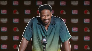 Myles Garrett Press Conference vs Bengals  Cleveland Browns [upl. by Letnwahs]