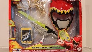 Red Ranger Deluxe Training Set Review Power Rangers Dino Charge [upl. by Nosbig]