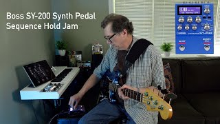 Boss SY200 Synth Pedal Sequencer Hold Feature 3 Short Jams with a Fender Precision bass [upl. by Yelats]