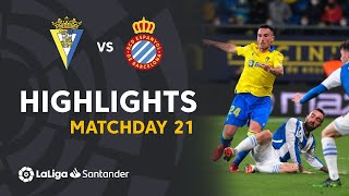 Resumen de Cádiz CF vs RCD Espanyol 22 [upl. by Gonick]