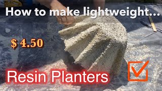 How to create ultralight resin planters for under five dollars using the pizza method DIYplanters [upl. by Eirok]