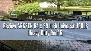 Review ARKSEN 64 x 39 Inch Universal 150LB Heavy Duty Roof Rack Cargo with 500D PVC Waterproof Cargo [upl. by Onfre]