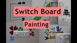 Switch board painting  wall decoration ideas  SVSVLOGS [upl. by Getter802]