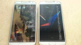 GTI9506 vs GTI9505 Samsung Galaxy S4 Antutu Benchmark [upl. by Endor527]