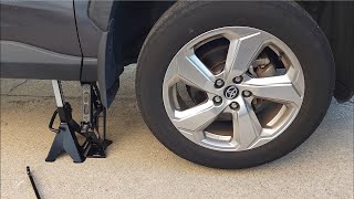 2020 RAV4 Tire Rotation  DIY [upl. by Eelanej232]