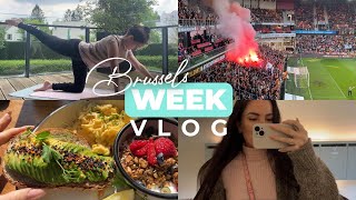 Week Vlog Deutsch 1 Brüssel  Essennicht mehr vegan Pilates  KV Mechelen Stadion Yvonne Mouhlen [upl. by Guidotti]