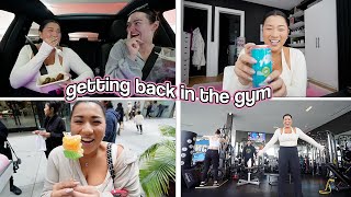 GOING BACK TO THE GYM grwm for a workout  korean food fest [upl. by Enimzzaj]