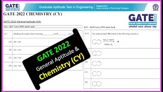 GATE 2022  Answer Key  Detailed Solutions  GATE 2022  Chem Academy [upl. by Petronille]